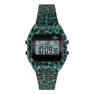 Adidas Unisex Uhr DIGITAL TWO Edelstahl schwarz-gr�n AOST26031