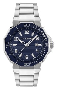 Plein Sport Herren Uhr Analog Quarz TITAN 3H PSUGA0526 Edelstahl