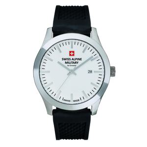 Swiss Alpine Military Herren Uhr Analog Quarz 7055.1833SAM Silikon