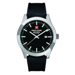 Swiss Alpine Military Herren Uhr Analog Quarz 7055.1837SAM Silikon