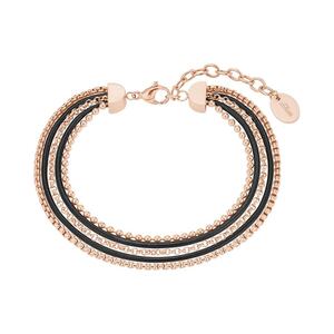 s.Oliver Jewel Damen Armband Armkette Edelstahl Rose Leder 2026187