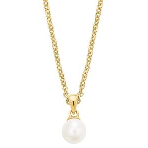 s.Oliver Jewel Damen Kette Halskette Silber gelbvergoldet Perle 2026135