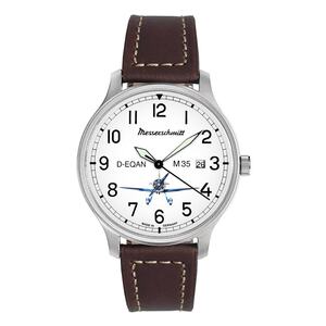 Aristo Herren Messerschmitt Uhr Fliegeruhr M-35Q-SL Leder