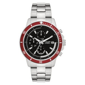 s.Oliver Herren Uhr Armbanduhr Multifunktion Edelstahl Silber SO-4416-MM