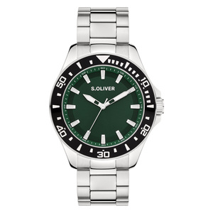 s.Oliver Herren Uhr Armbanduhr Edelstahl Silber SO-4458-MQ