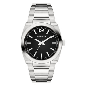 s.Oliver Herren Uhr Armbanduhr Edelstahl Silber SO-4459-MQ