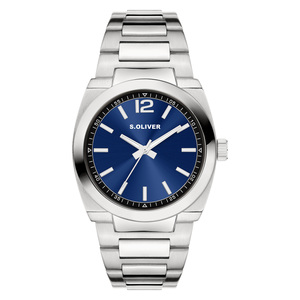 s.Oliver Herren Uhr Armbanduhr Edelstahl Silber SO-4460-MQ