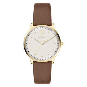 s.Oliver Damen Uhr Armbanduhr Leder SO-4487-LQ