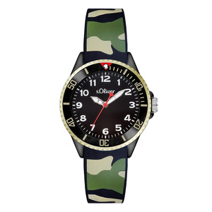 s.Oliver Uhr Kinder-Armbanduhr Silikon Kids Jungen Silikon SO-2998-PQ
