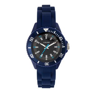 s.Oliver Uhr Kinder-Armbanduhr Silikon Kids Jungen Silikon SO-3638-PQ