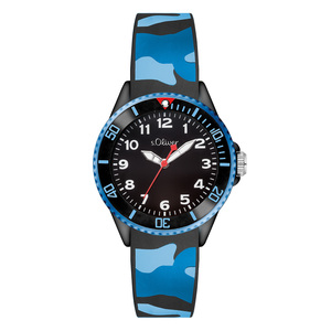 s.Oliver Uhr Kinder-Armbanduhr Silikon Kids Jungen Silikon SO-3109-PQ
