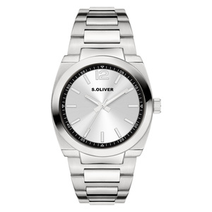 s.Oliver Herren Uhr Armbanduhr Edelstahl Silber SO-4579-MQ