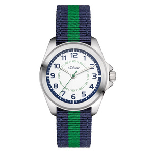 s.Oliver Uhr Kinder-Armbanduhr Kids Jungen Textil SO-3132-LQ