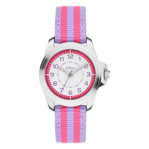 s.Oliver Uhr Kinder-Armbanduhr Kids M�dchen Textil SO-4512-LQ
