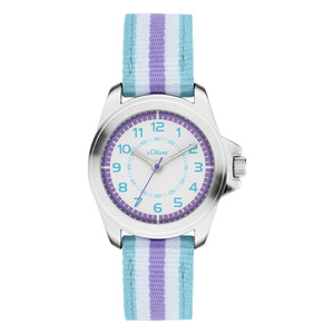s.Oliver Uhr Kinder-Armbanduhr Kids M�dchen Textil SO-4513-LQ
