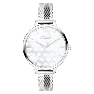 s.Oliver Damen Uhr Armbanduhr Edelstahl SO-4533-MQ