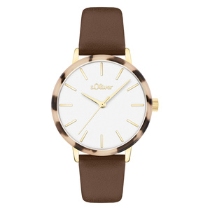 s.Oliver Damen Uhr Armbanduhr Leder SO-4577-LQ