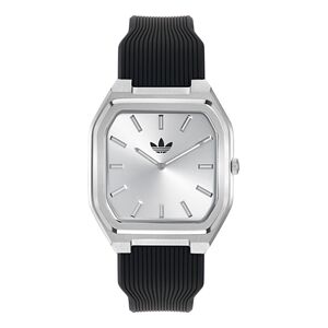 Adidas Unisex Uhr CITY TECH SQUARE Silikon schwarz AOFH26513