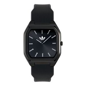 Adidas Unisex Uhr CITY TECH SQUARE Silikon schwarz AOFH26514