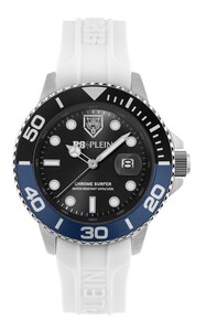 Plein Sport Herren Uhr Analog Quarz CHROME SURFER PSMHA0326 Silikon