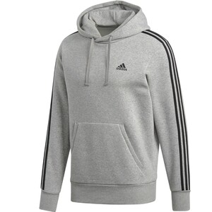 adidas Kapuzenpullover Hoodie ESS 3S Streifen Fleece Herren