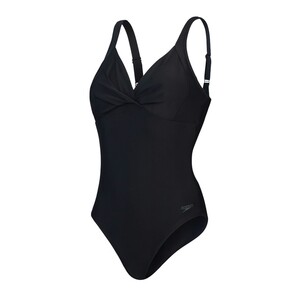 Speedo Cross Knot Shaping Badeanzug schwarz fr Damen