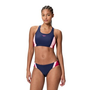 Speedo Colorblock Bikini Damen schwarz chlorbest�ndig