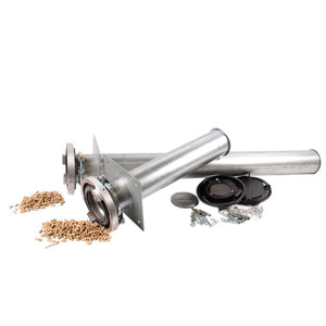 Pellet Bef�llset 1000/500 mit Wandflanschplatte und B�rdelrand