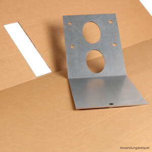 Montageplatte f�r Saugsonde bei Schr�gbodenlager