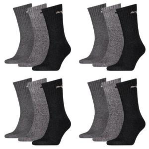 12 Paar Puma Sportsocken Tennis Socken Gr. 35 - 49 Unisex f�r sie und ihn
