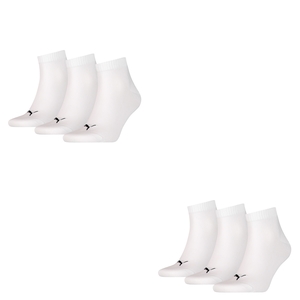6 Paar Puma Unisex Quarter Socken Sneaker Gr. 35 - 49  f�r Damen Herren F��linge