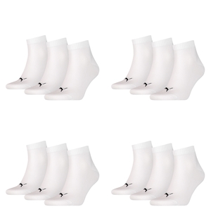 12 Paar Puma Unisex Quarter Socken Sneaker Gr. 35 - 49  f�r Damen Herren F��linge