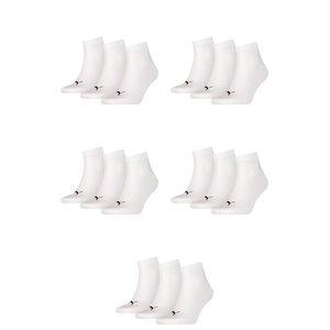 15 Paar Puma Unisex Quarter Socken Sneaker Gr. 35 - 49  f�r Damen Herren F��linge