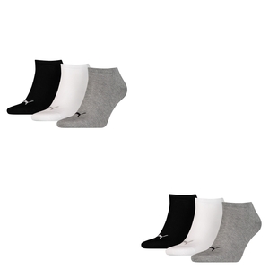 6 Paar Puma Sneaker Invisible Socken Gr. 35 - 49 Unisex f�r Damen Herren F��linge