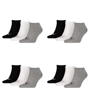 12 Paar Puma Sneaker Invisible Socken Gr. 35 - 49 Unisex f�r Damen Herren F��linge