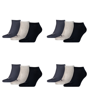 12 Paar Puma Sneaker Invisible Socken Gr. 35 - 49 Unisex f�r Damen Herren F��linge