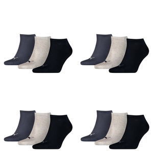 12 Paar Puma Sneaker Invisible Socken Gr. 35 - 49 Unisex f�r Damen Herren F��linge