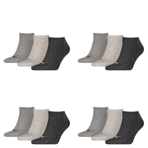 12 Paar Puma Sneaker Invisible Socken Gr. 35 - 49 Unisex f�r Damen Herren F��linge