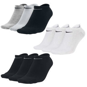 6 Paar Nike Sneaker Socken No Show Flinge schwarz / wei / Mehrfarbig