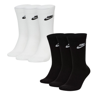 3 Paar Nike Sneaker Socken Essential Crew schwarz / wei  SK0109