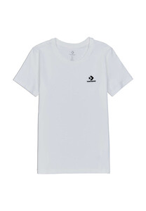 Converse Embroidered Star Chevron Left Chess Tee Damen T-Shirt 10020804 Weiß