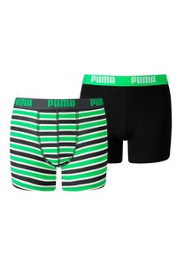 Puma Basic Boxer Printed Stripes Boxershorts Jungen Kinder Unterhose 2 er Pack 