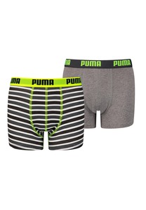 Puma Basic Boxer Printed Stripes Boxershorts Jungen Kinder Unterhose 2 er Pack 