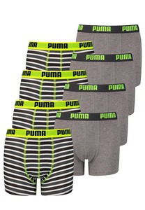 8er Pack Puma Basic Boxer Printed Stripes Boxershorts Jungen Kinder Unterhose