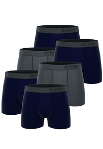 6 er Pack My Essential Clothing Basic Boxershorts Cotton Bio Herren Shorts Unterw�sche MYE1BCX3