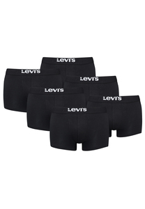 Levis Solid Basic Herren Boxershorts Unterwsche aus Bio-Baumwolle im 6er Pack