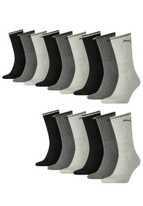 Puma Sportsocken Tennissocken Crew Socken Stripe Tennis Socken Unisex 15 Paar