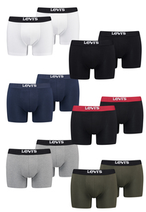 Levis Herren Levis Mens Solid Basic Boxers (6 Pack) Boxer Shorts