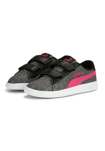 Puma Smash v2 Glitz GlamV PS Glitzer Kinder Mdchen Schuh Sneaker Klett schwarz 367378 34