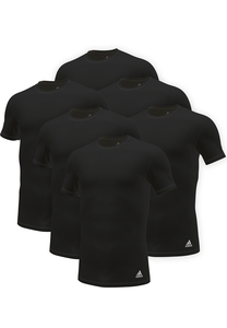 6 er Pack adidas Crew Neck T-Shirt Herren Unterhemd Rund Ausschnitt Baumwolle langlebig